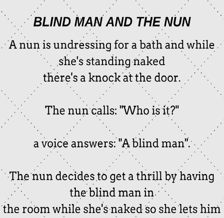 Erotic blind man story short