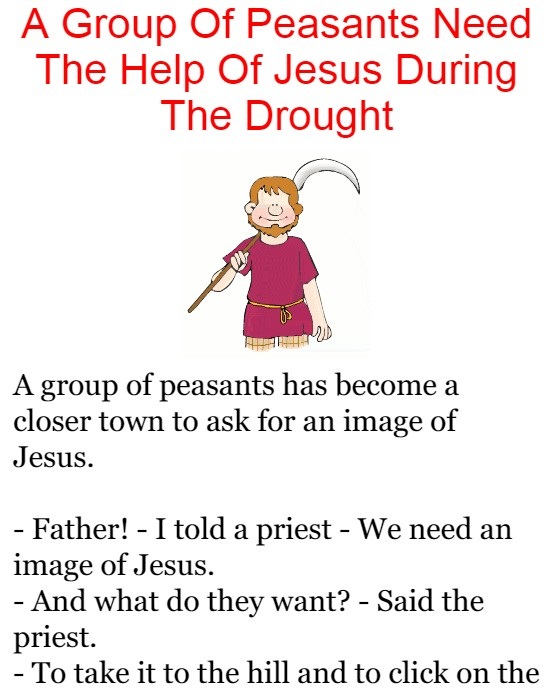 A Group Of Peasants Need The Help Of Jesus During The Drought