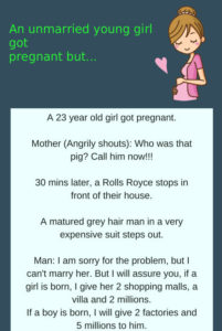 23 year girl got pregnant before marriage - Funny Jokes and Story - Humors