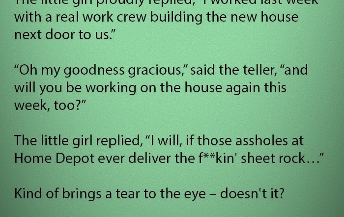 
5 Year-Old Girl Starts Talking To A Construction Crew
