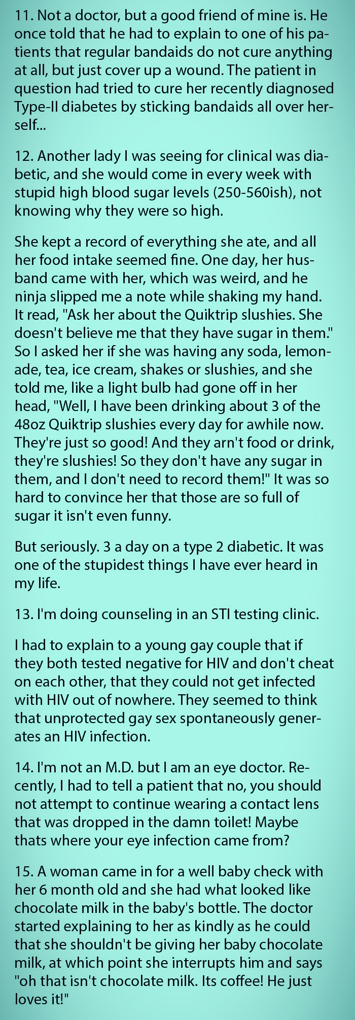 15 Things That Doctors Have To Tell Their Patients