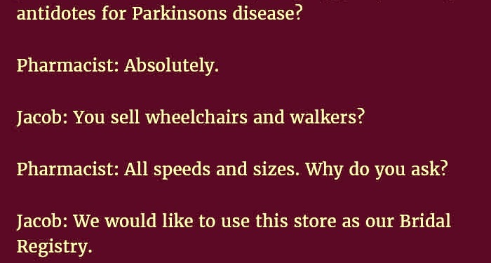 Husband And Wife At The Pharmacy With the Silly Questions