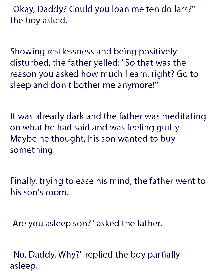 A Little Boy Has This Heartbreaking Reason When He Asked His Dad About The Money He Make At Work.