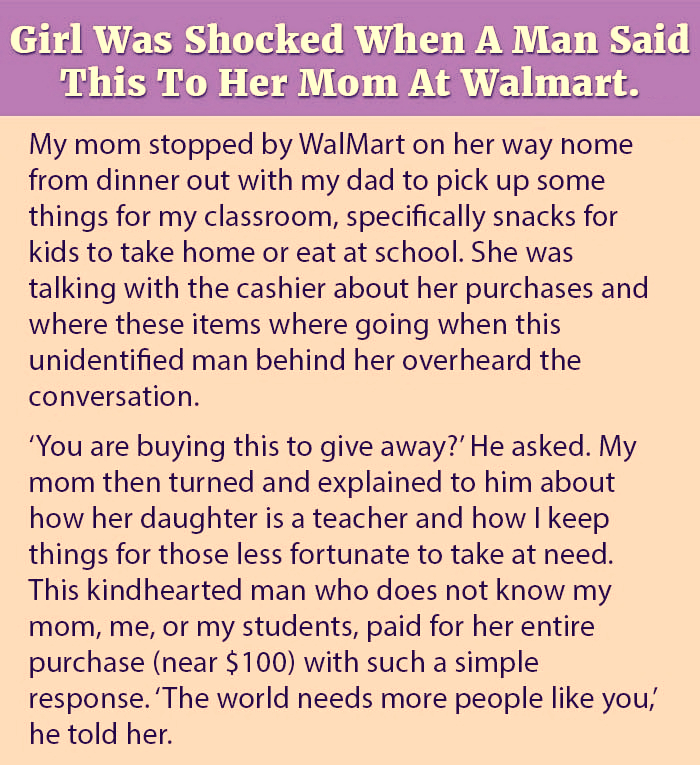A Man Have To Say Something To A Lady With Her Daughter In The Walmart