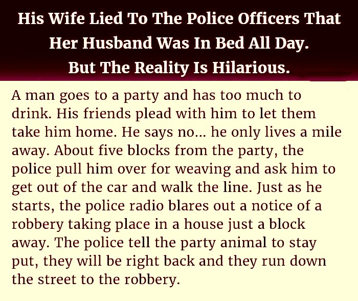 This Wife Is  Trying To Hide The Truth About Her Husband From The Police Officer.
