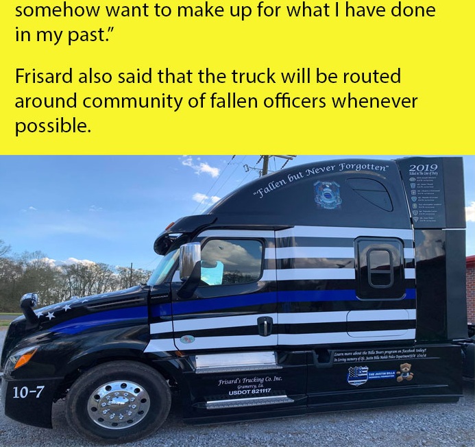 Trucking Company Honors Fallen Police Officers