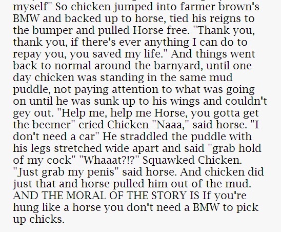 A Horse And A Chicken