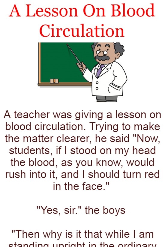 A Lesson On Blood Circulation