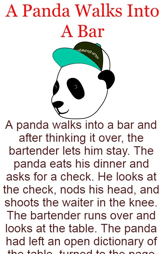 A Panda Walks Into A Bar