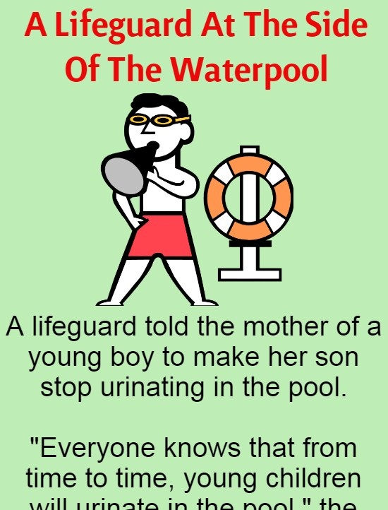 A Lifeguard At The Side Of The Waterpool (Funny Story)