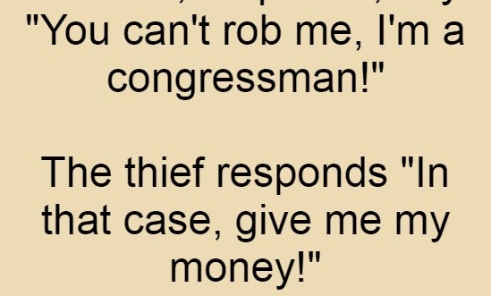 A Thief Robbing A Congressman (Funny Story)