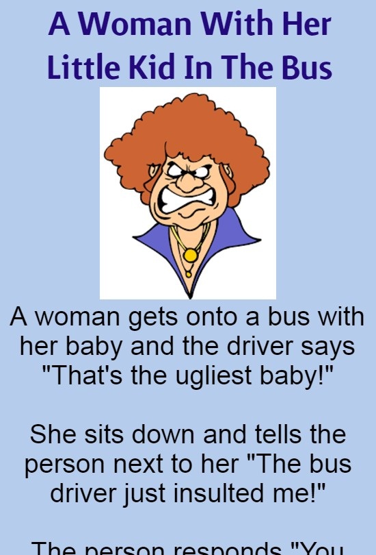 A Woman With Her Little Kid In The Bus (Funny Story)