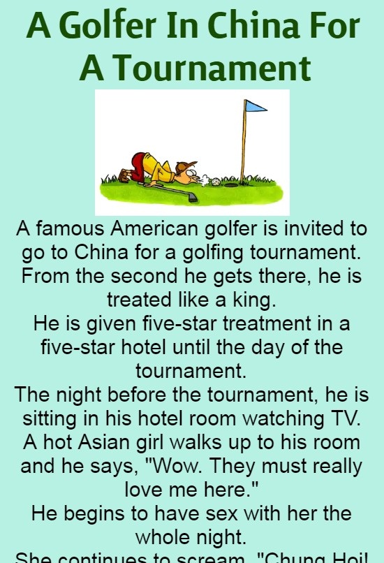 A Golfer In China For A Tournament (Funny Story)