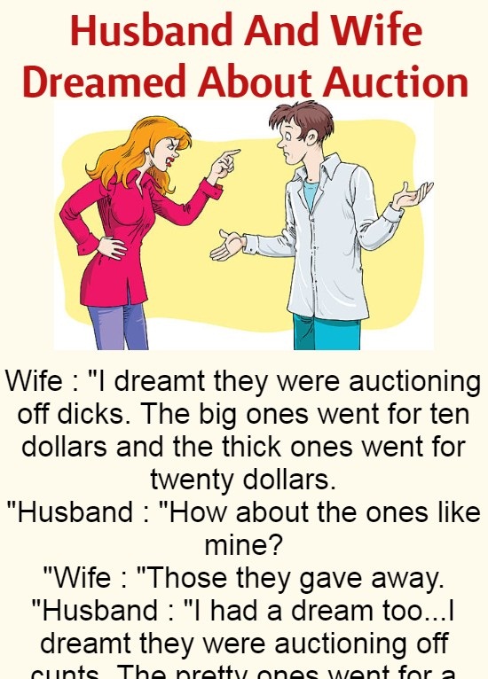 Husband And Wife Dreamed About Auction (Funny Story)