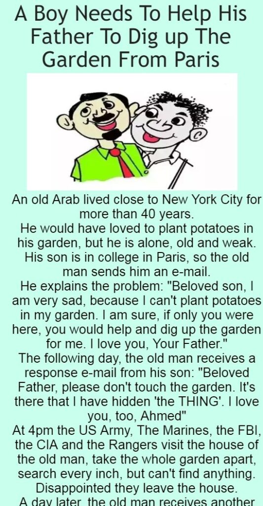 A Boy Needs To Help His Father To Dig up The Garden From Paris (Funny Story)