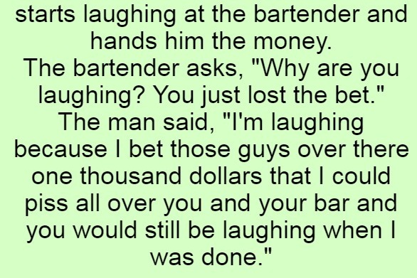 A Man Piss All Over in a Bar (Funny Story)