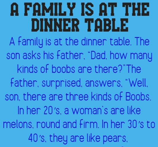 A family is at the dinner table