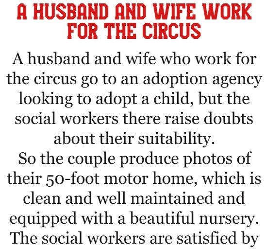 A husband and wife work for the circus