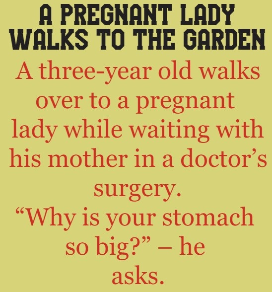  A pregnant lady walks to the garden