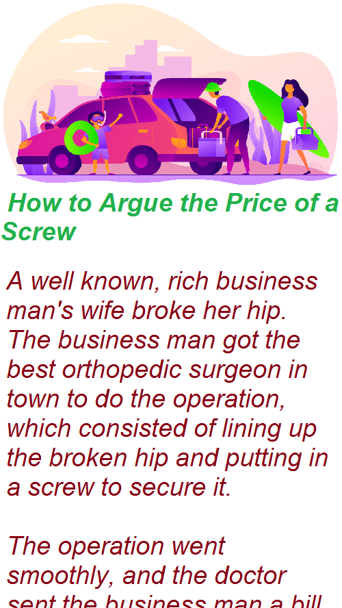 How to Argue the Price of a Screw