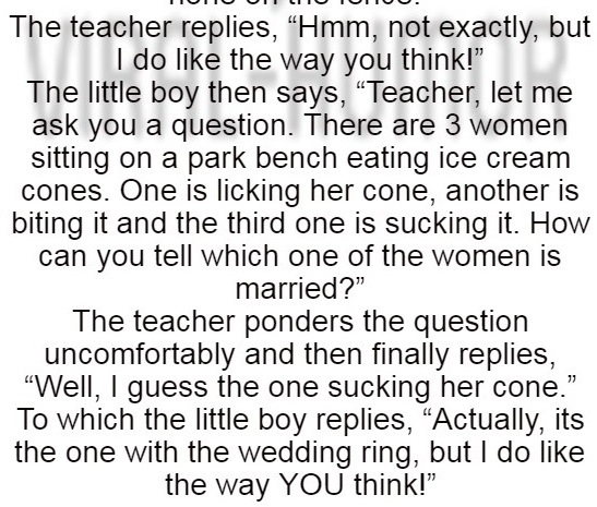 A kid asked adult question from his teacher