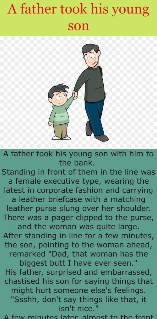 A father took his young son