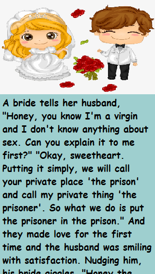A bride tells her husband