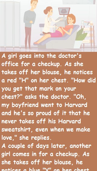 A girl goes into the doctor's office for a checkup