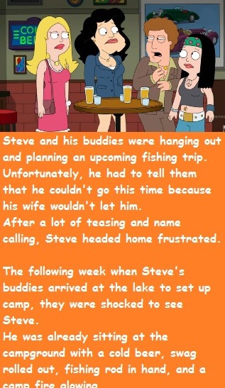 Steve and his buddies were hanging out