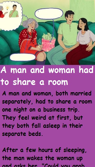 A man and woman had to share a room