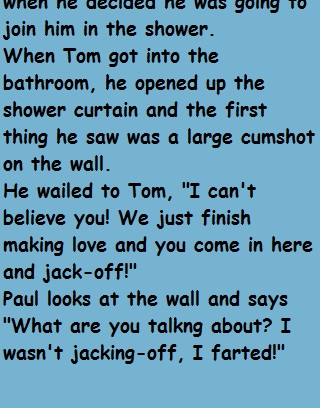 Paul and Tom were making love one night