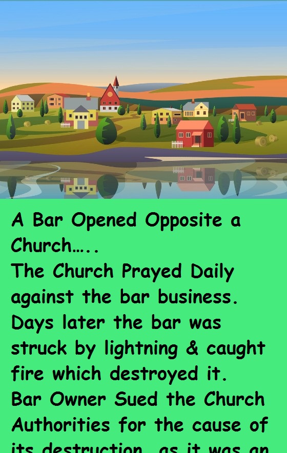 A Bar Opened Opposite a Church…..