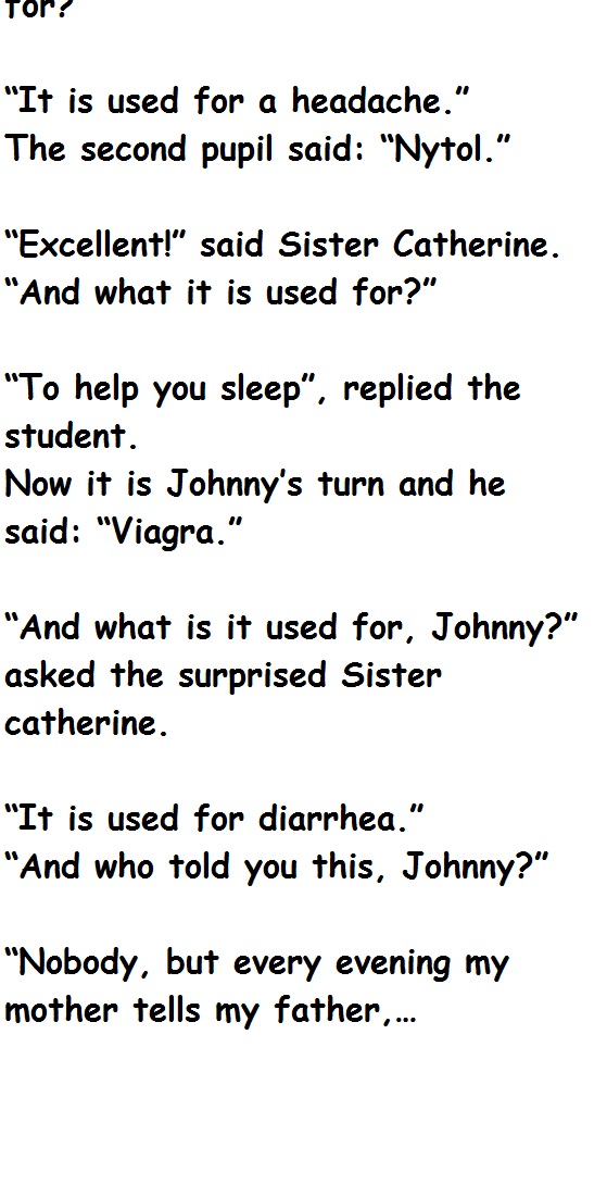 Little Johnny’s Dirty Class For Medicines