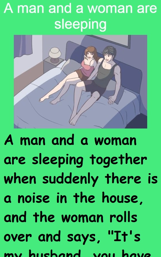 A man and a woman are sleeping