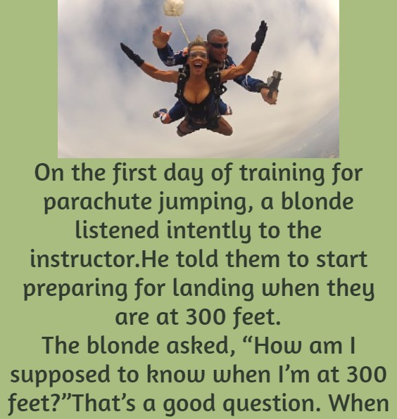  first day of training for parachute jumping