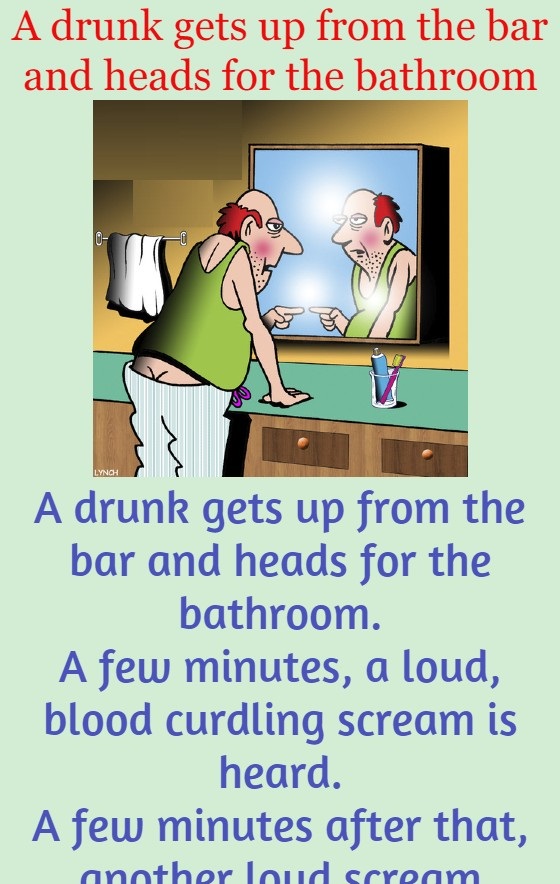 A Drunk Gets Up From The Bar And Heads For The Bathroom0 