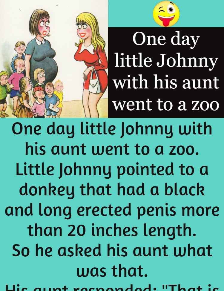 One day little Johnny with his aunt went to a zoo