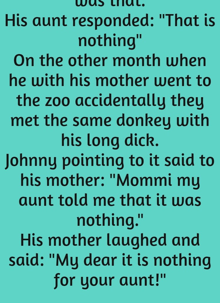 One day little Johnny with his aunt went to a zoo