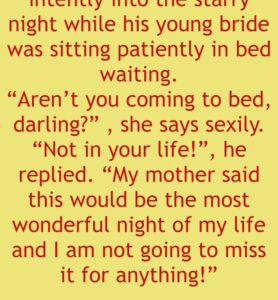 It was the first night of the newlyweds - Funny Story