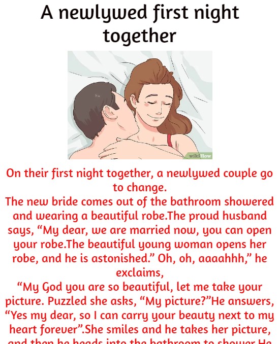 A newlywed first night together