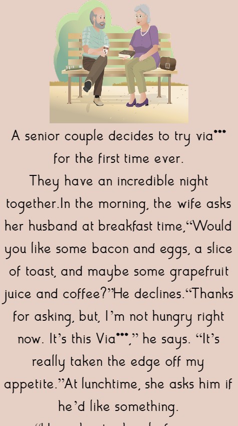 A senior couple decides to try 1