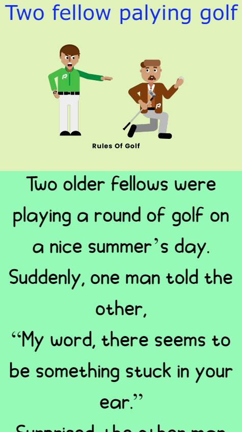Two fellow palying golf