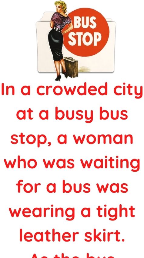a women was waiting for a bus