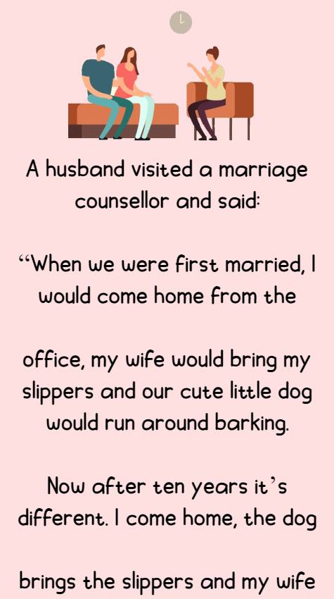 A husband visited a marriage counsellor 