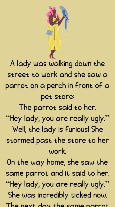 A lady was walking down the street