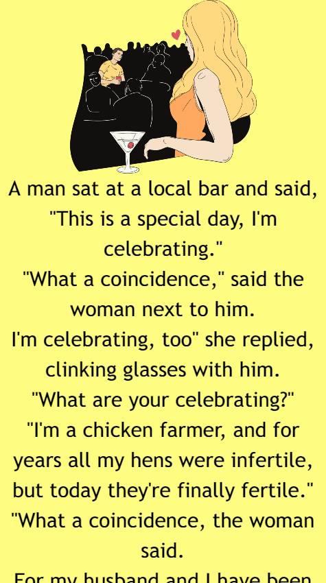 A man sat at a local bar and said