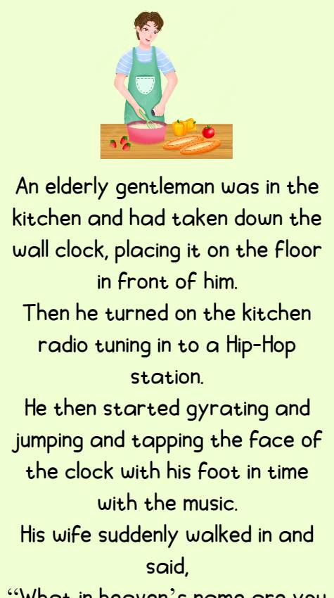  gentleman was in the kitchen