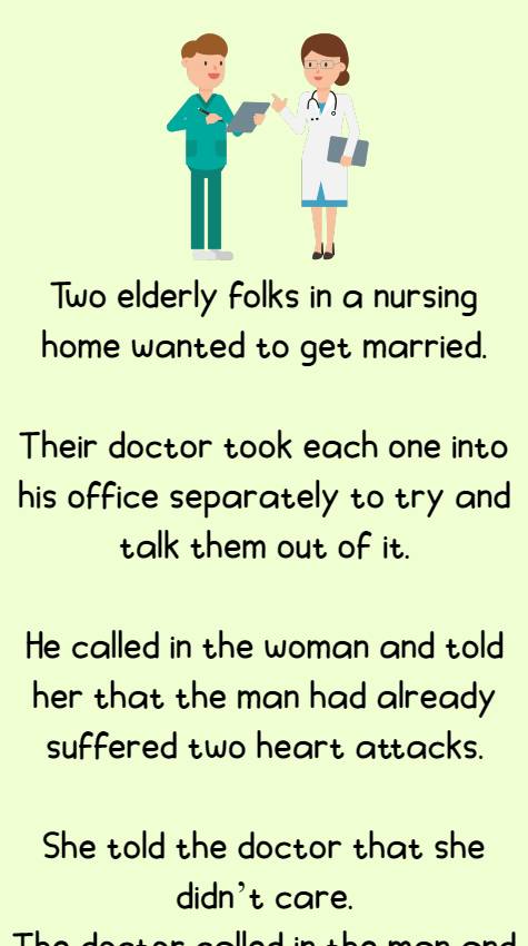 Two elderly folks in a nursing home