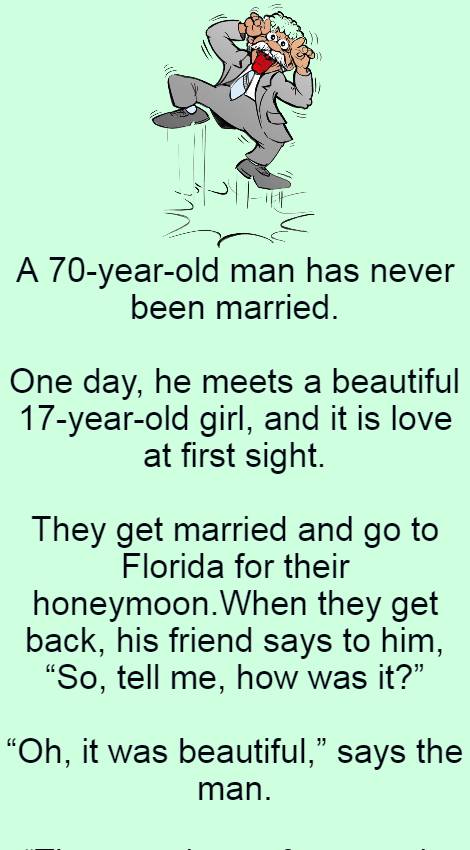 A 70 year old man has never been married 