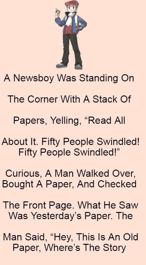 A Newsboy Was Standing On The Corner 